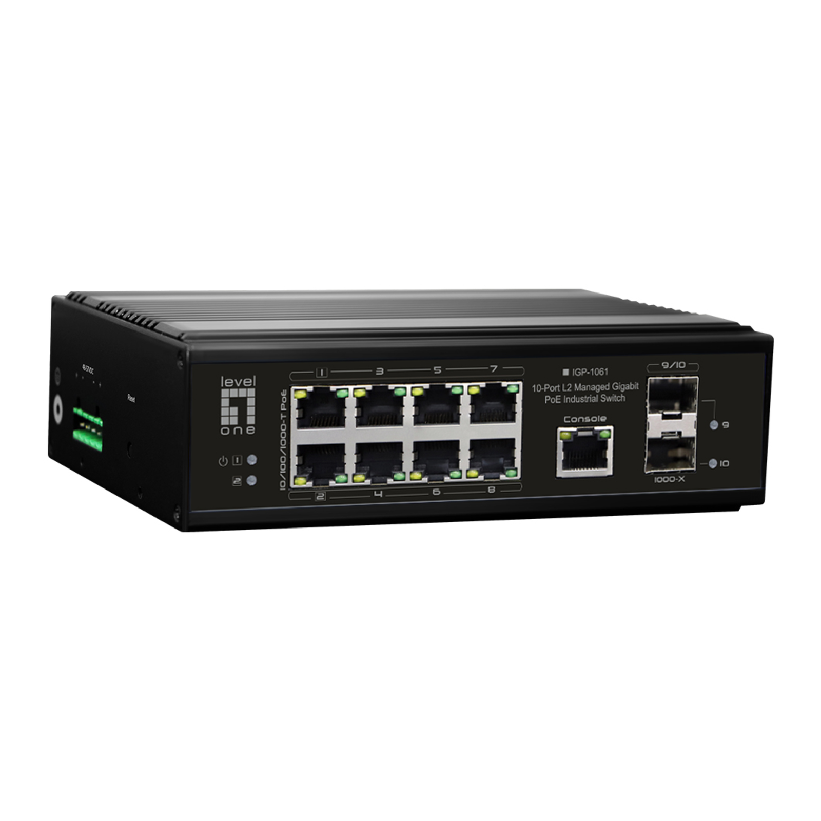 LevelOne Switch 8x GE IGP-1061 2xGSFP 240W 8xPoE+