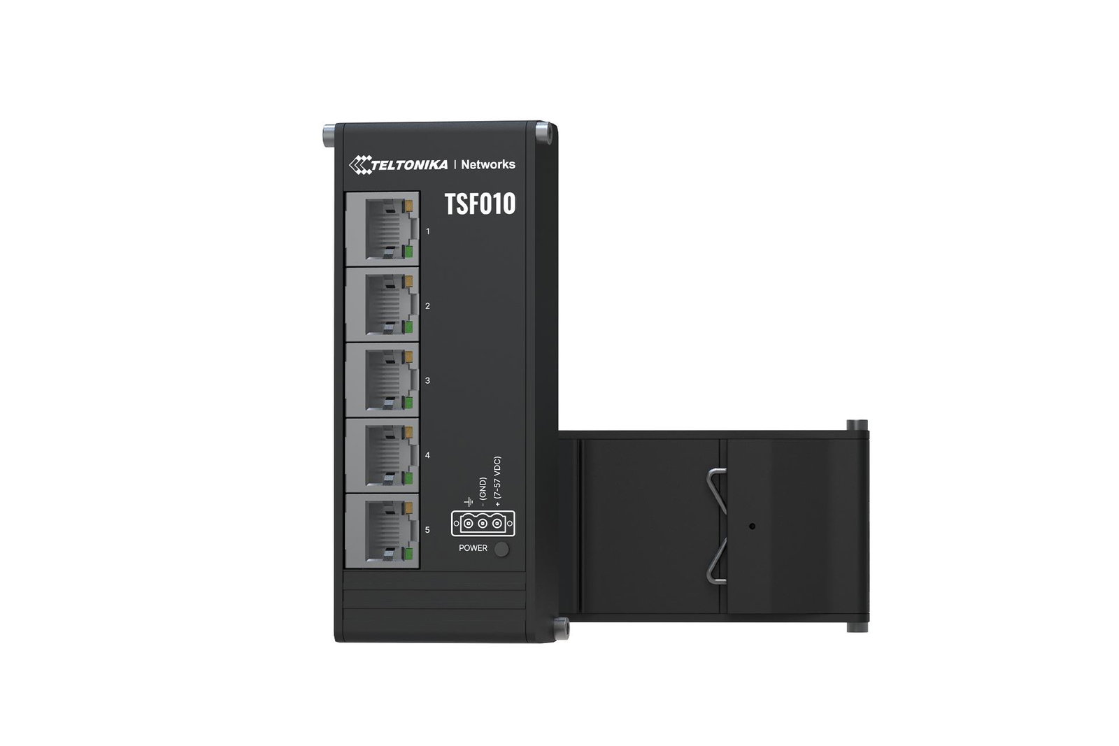 Switch TELTONIKA Switch type Unmanaged Form factor DIN rail 5xRJ-45 ports RJ-45 Ports Type Fast Ethernet (10/100) 5xFast Ethernet (copper) ports quantity TSF010000000