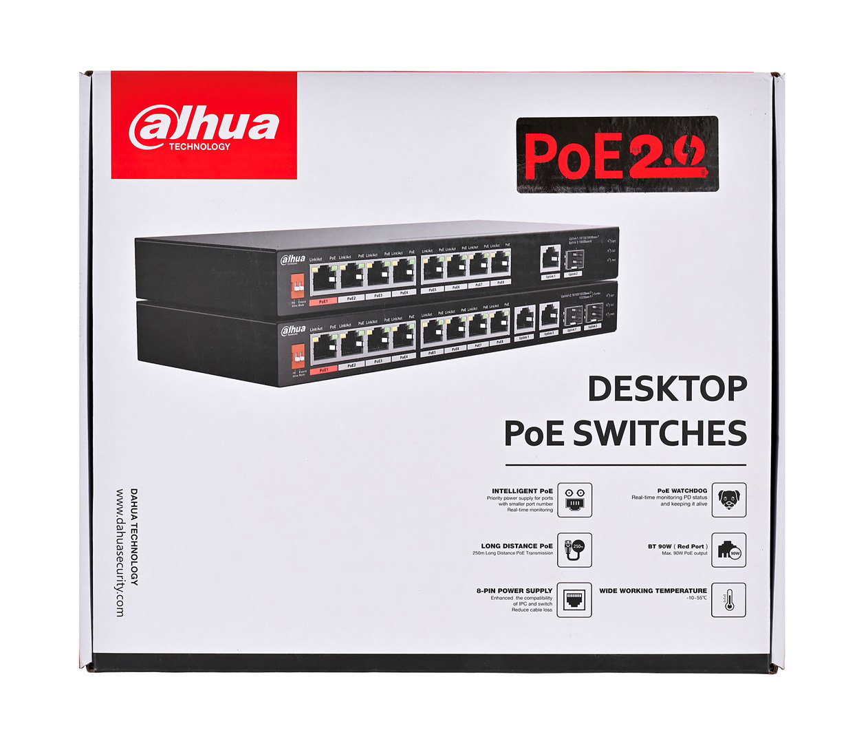 Dahua Technology PoE PFS3110-8ET1GT1GF-96 Unmanaged Gigabit Ethernet (10/100/1000) Power over Ethernet (PoE) Black