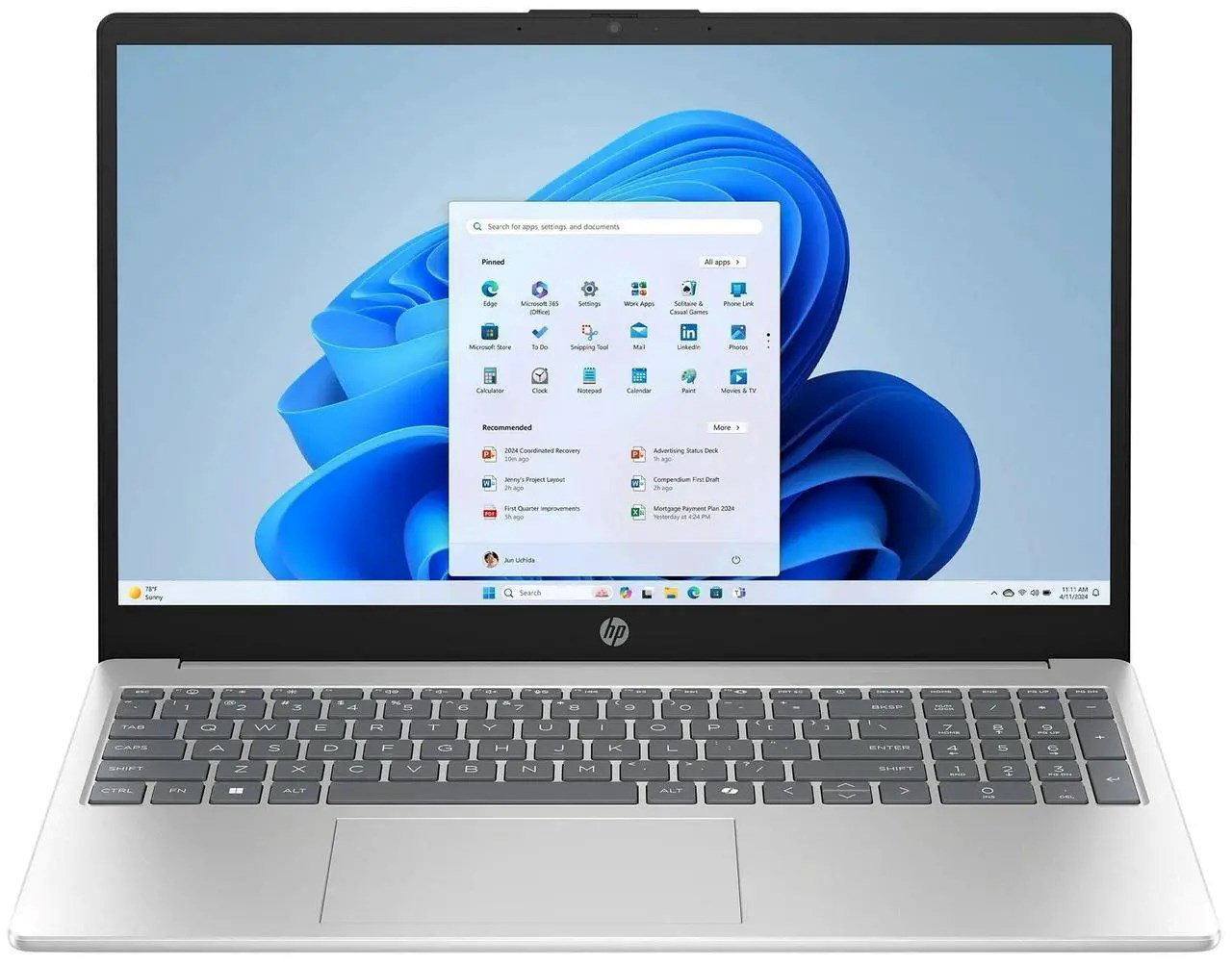 HP 15-fd0154wm i5-1334U 15.6 FHD Touch 12GB SSD 512 Iris Xe Win11 Natural Silver (REPACK) 2Y New Repack/Repacked