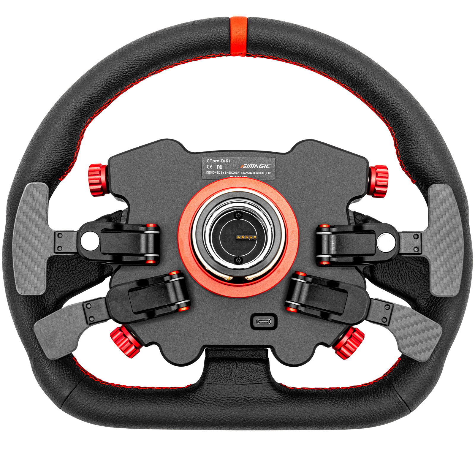 Simagic GT1 Pro D Lenkrad + Pro HUB/Knob - Leder