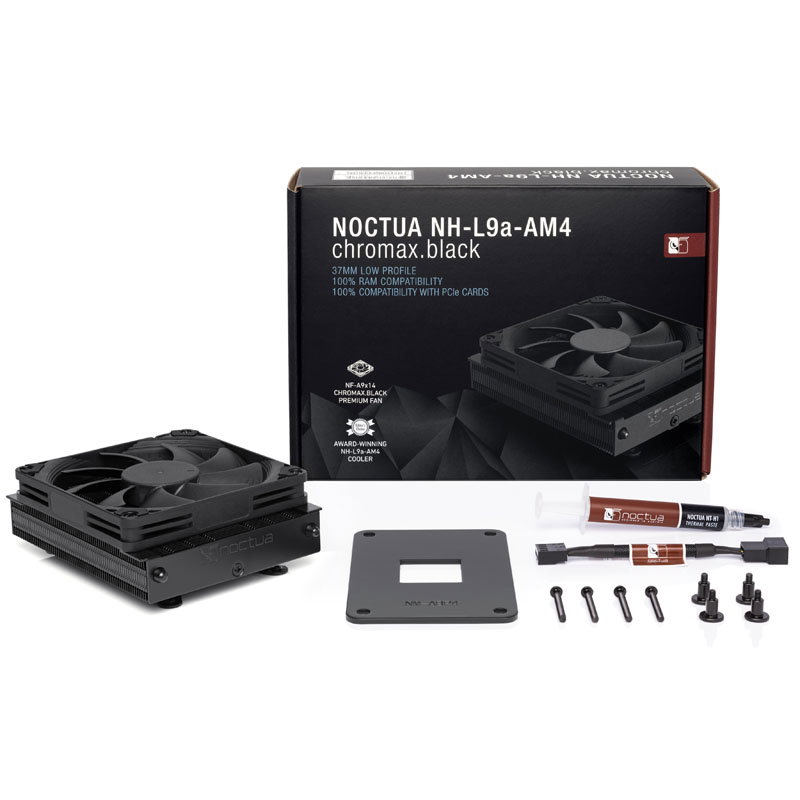 Noctua NH-L9a-AM4 chromax.black Low Profile CPU-cooler - 92mm