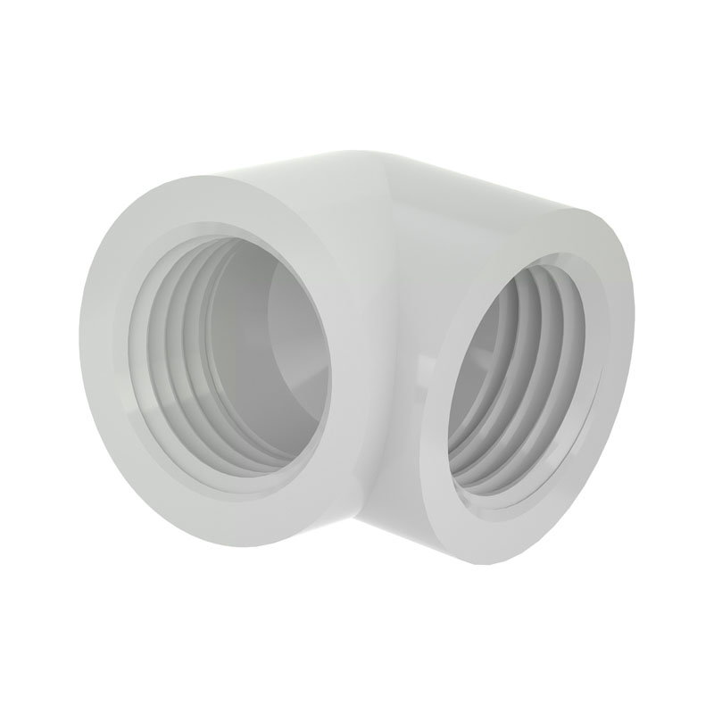 Barrow Adapter 90 Grad G1/4 inches IG auf G1/4 inches IG - white