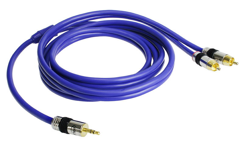 InLine Cinch/Klinke cable, 2x Cinch an 3,5mm Klinke - 2m