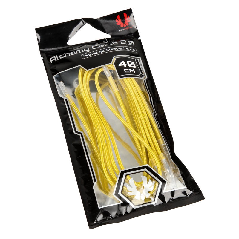 BitFenix Alchemy 2.0 PSU Cable, 5x 40cm - yellow