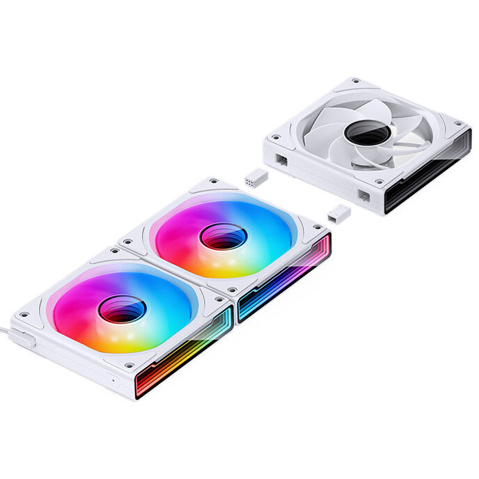 Jonsbo ZK-120WR Reverse PWM fan, A-RGB - 120mm, white, 3er-Pack