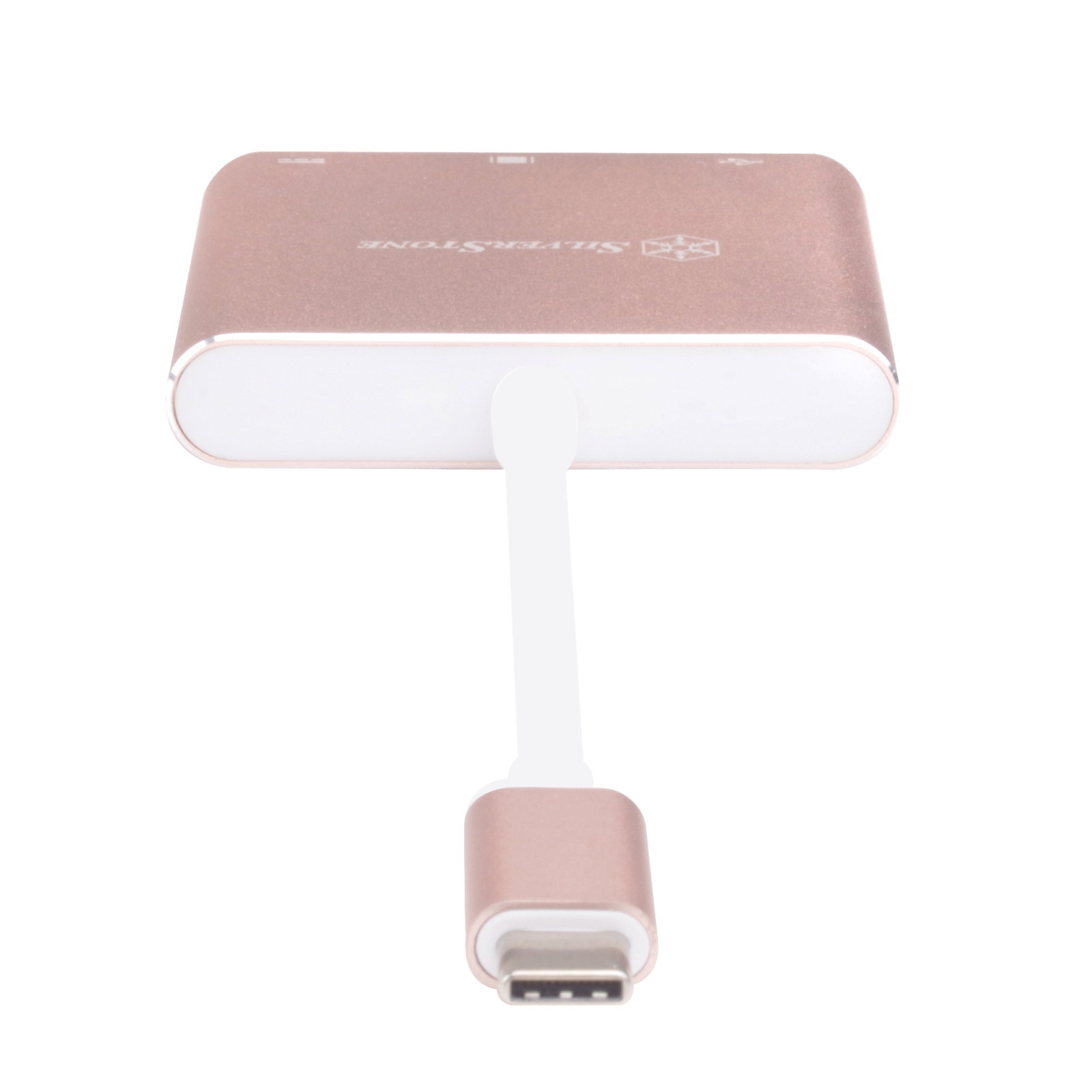 SilverStone SST-EP08P - USB 3.1 Typ-C Adapter auf HDMI/USB Type C/USB Type A - pink