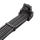 CableMod C-Series Pro Anschlusscable - Variante A, 90, 16-Pin zu 2x 8-Pin PCIe, carbon