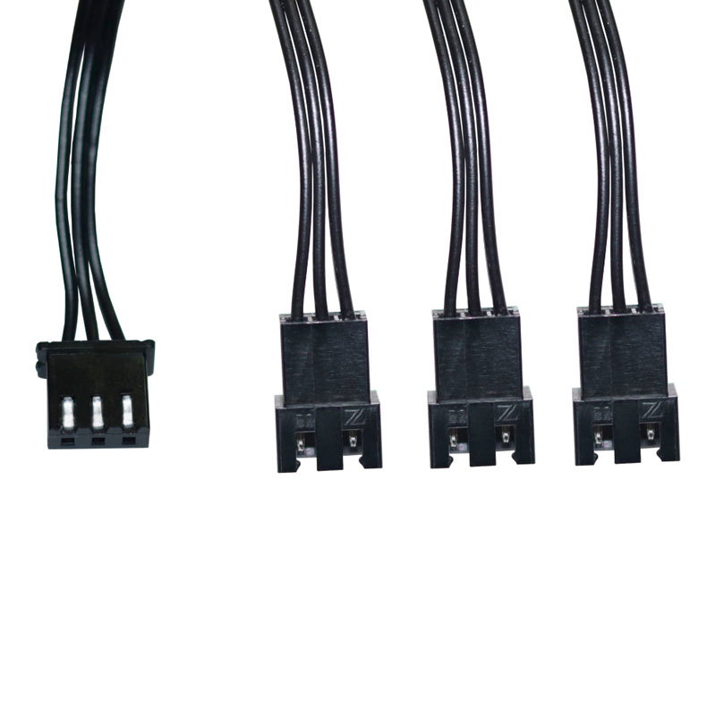 Alphacool Digital RGB LED Y-cable 3-fach with JST-Stecker, black - 60cm