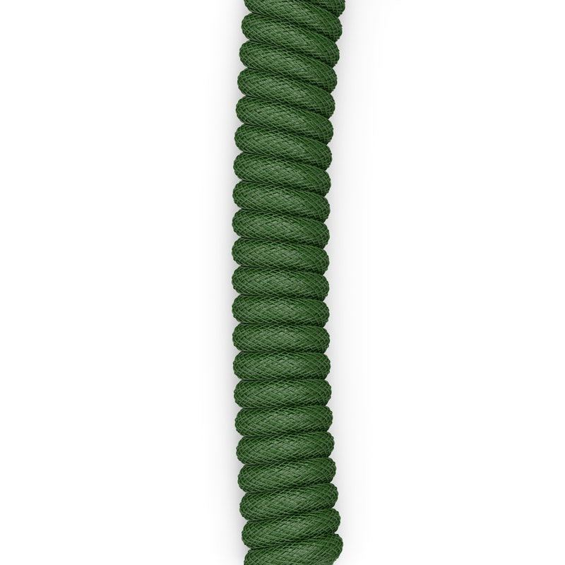 Glorious Coiled Cable Forest Green, USB-C to USB-A - 1,37m, green