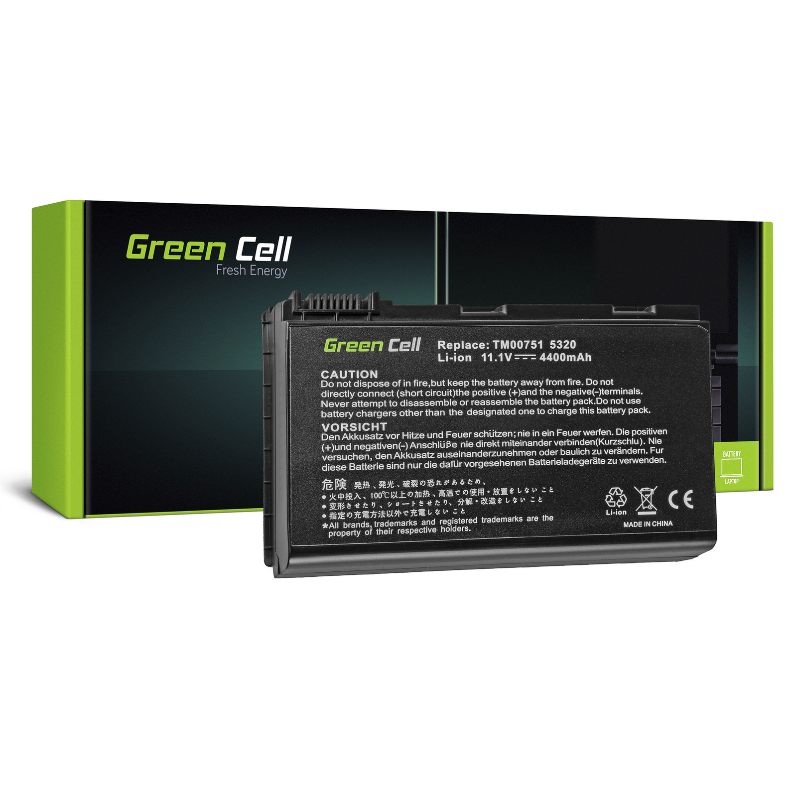 Greencell Laptop Battery for Acer TravelMate 5220 7720 11.1V 4400mAh