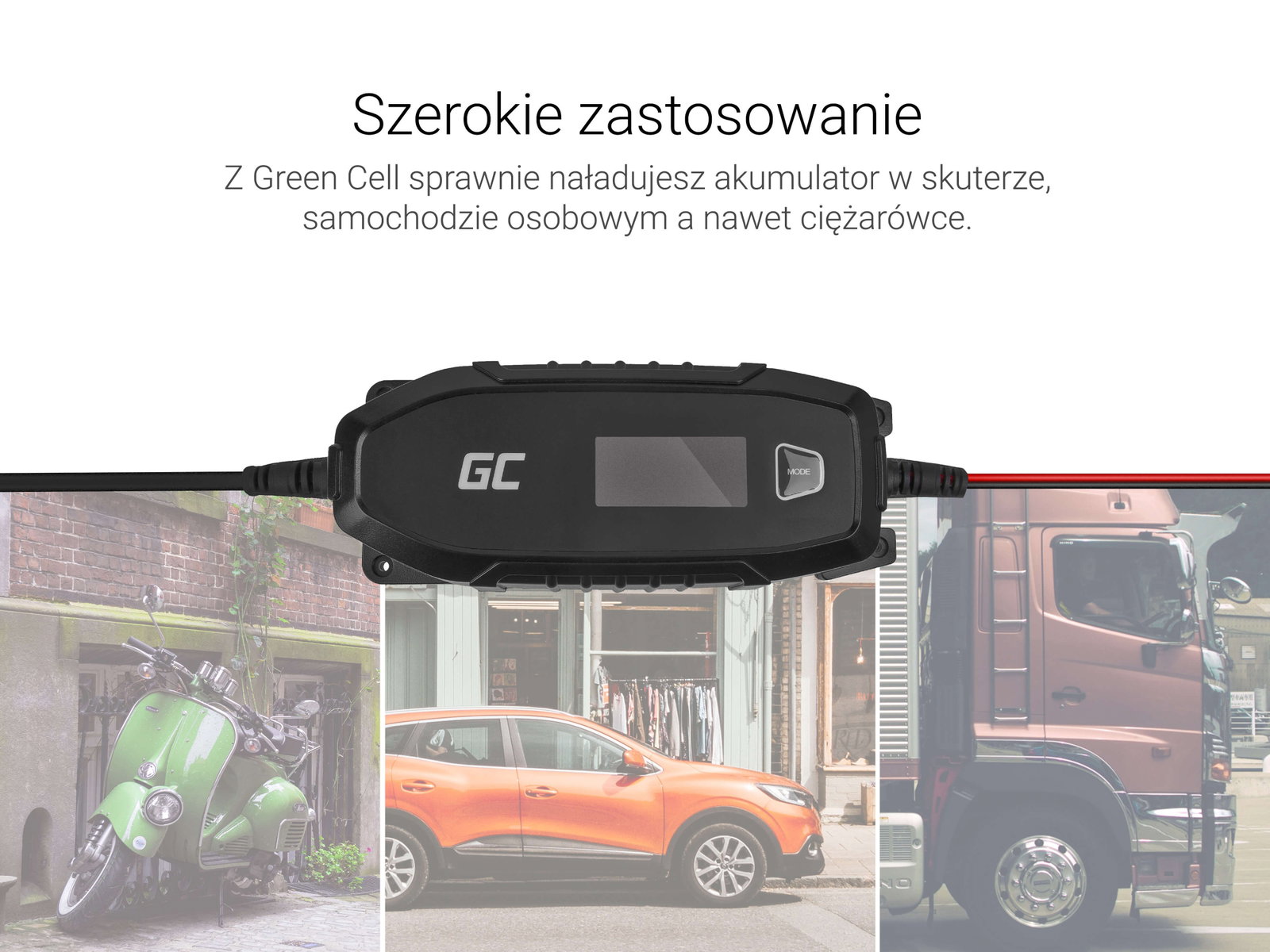 Greencell AGM Gel And Lead Acid Battery Charger 48W 6V 12V