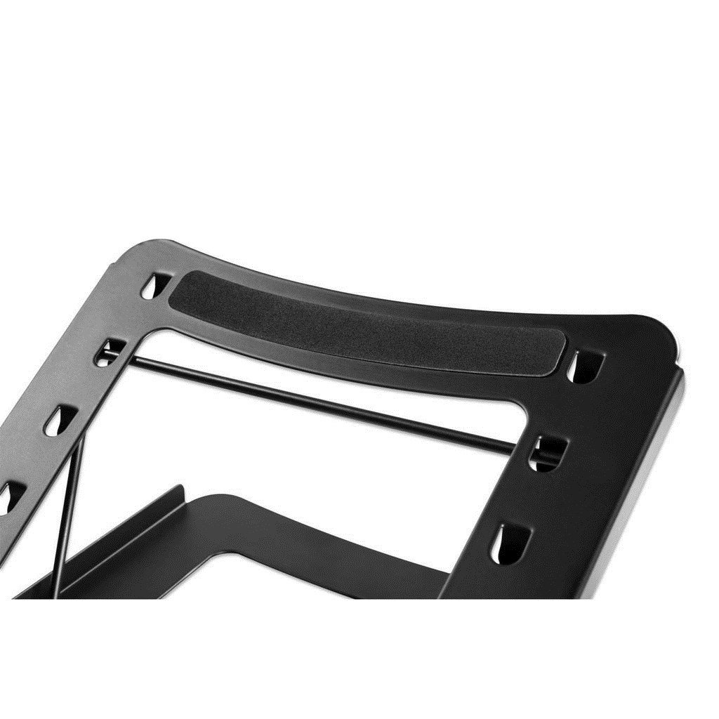 Manhattan Laptop and Tablet Stand, Adjustable (5 positions), Suitable for all tablets and laptops up to 15.6, Portable and Lightweight, Steel, Black, Lifetime Warranty