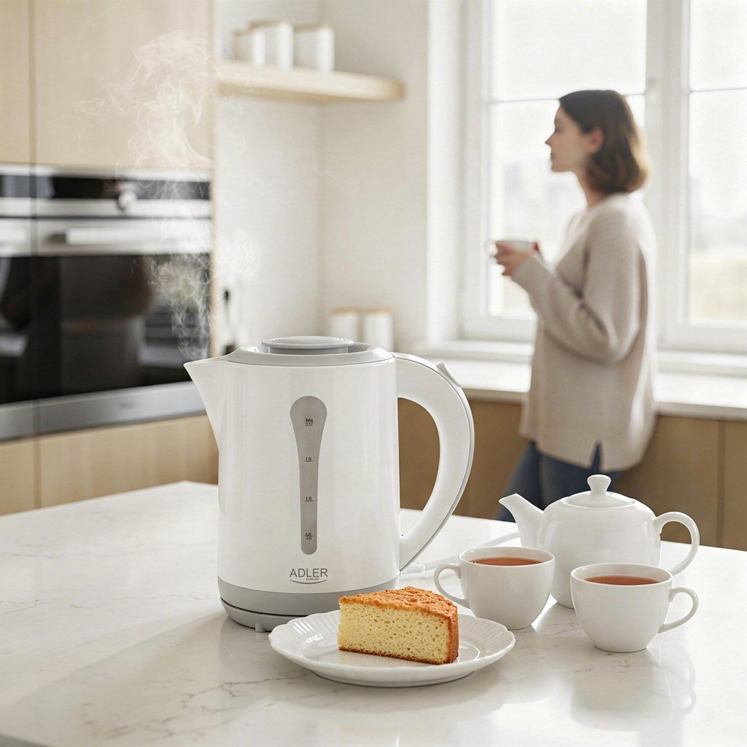 Adler AD 1244 electric kettle 2.5 L 2200 W white and blue