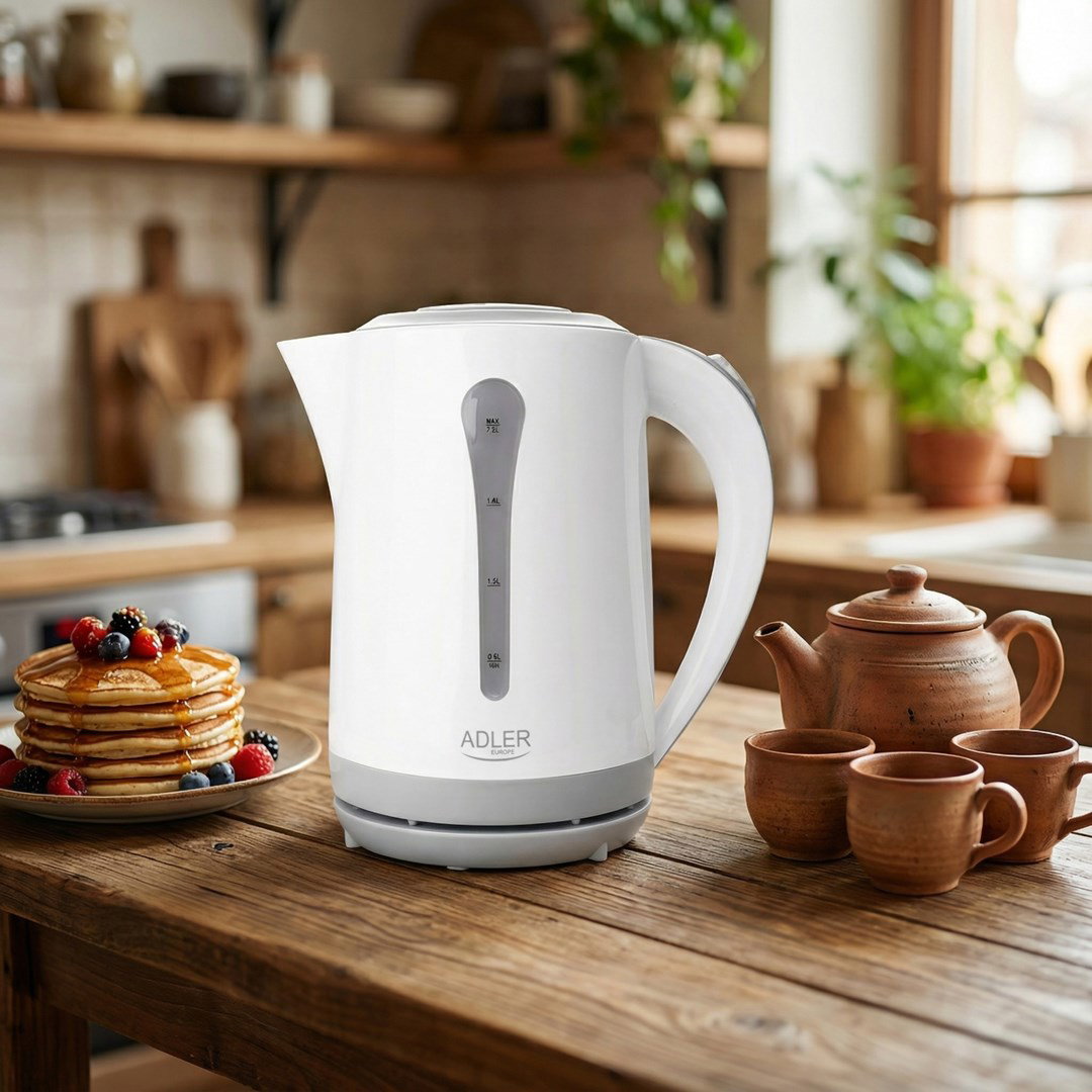 Adler AD 1244 electric kettle 2.5 L 2200 W white and blue