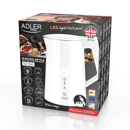 ADLER AD 1345W ELECTRIC KETTLE WHITE