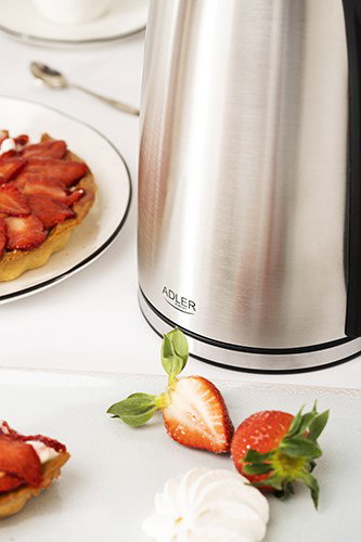 Adler AD 1340 electric kettle 1.7 L 2200 W Black, Silver