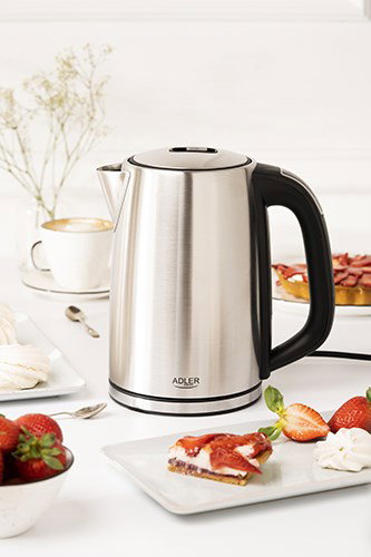 Adler AD 1340 electric kettle 1.7 L 2200 W Black, Silver