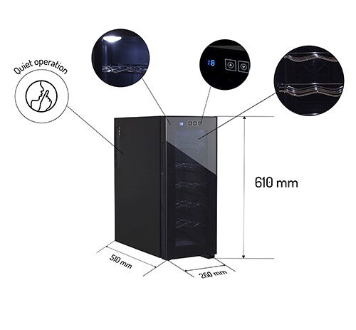 Adler AD 8083 Beverage/wine larder Black