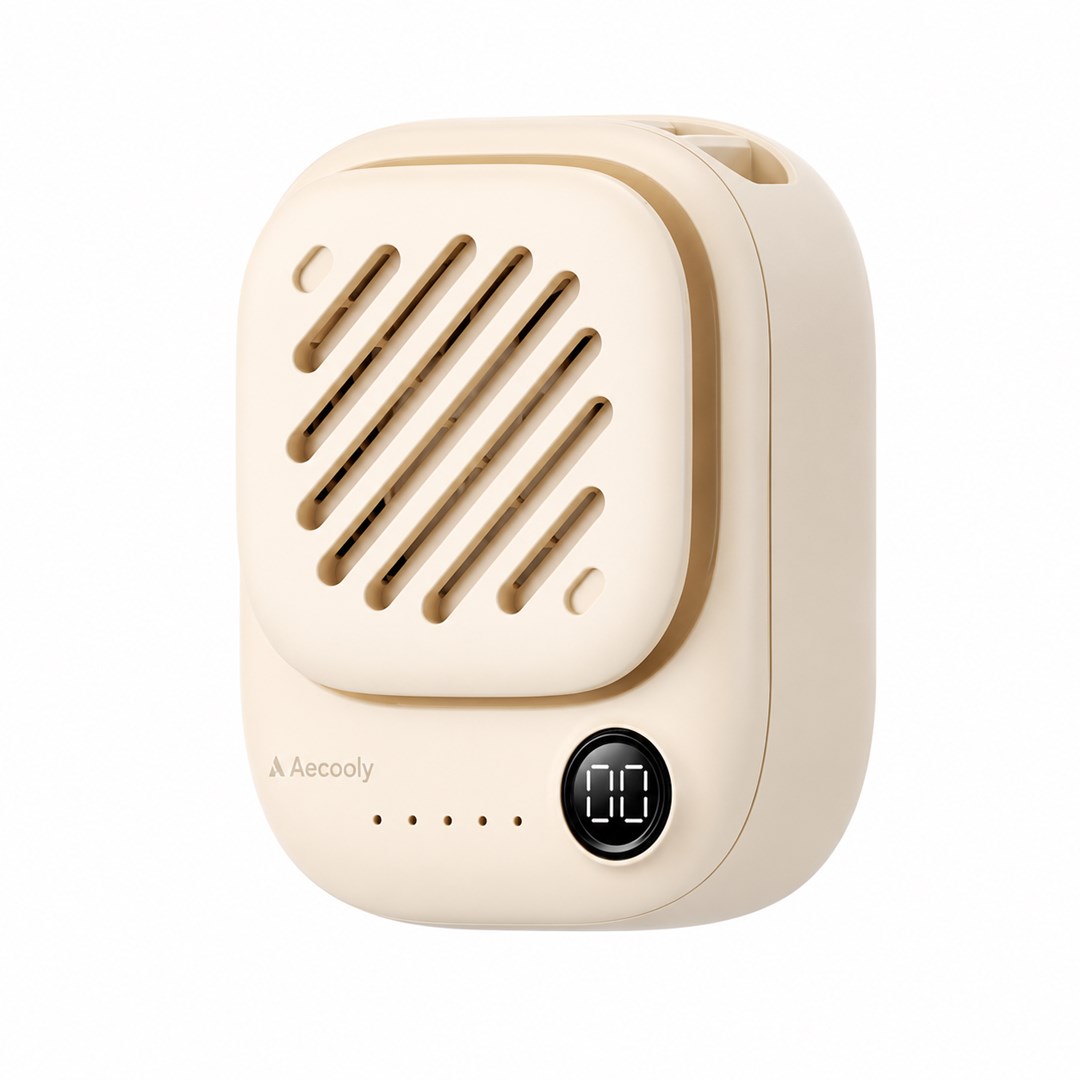 AECOOLY CLICK 01 Mini Portable Neck Fan, Beige