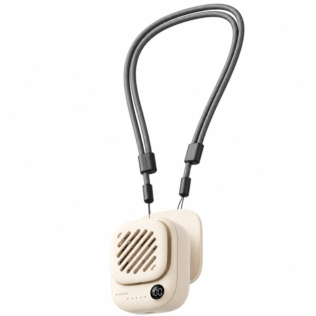 AECOOLY CLICK 01 Mini Portable Neck Fan, Beige