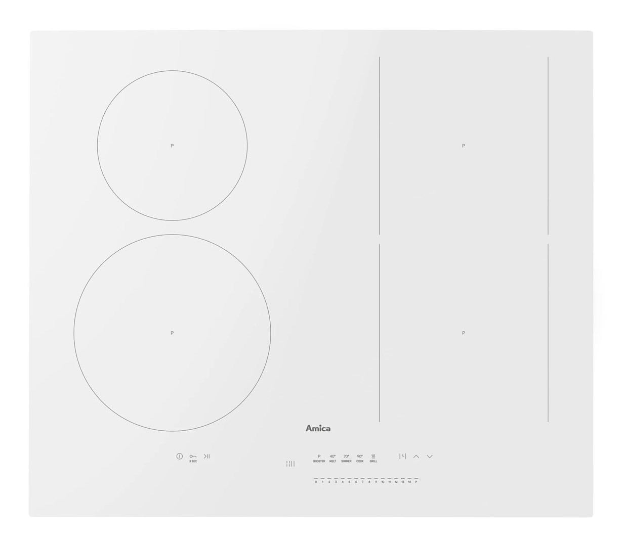 Induction cooktop Amica PIDH6141PHTSUN 3.0 white