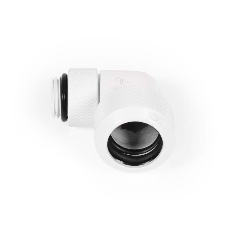 Alphacool Eiszapfen Anschluss 90 Grad G1/4 inches AG auf 13mm AD Hardtube - drehbar, - white