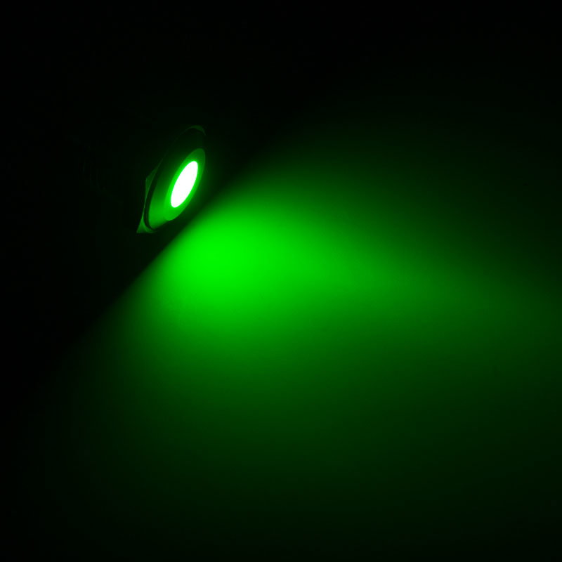 Lamptron Vandalismus-gesicherte LED - green, silverne Fassung