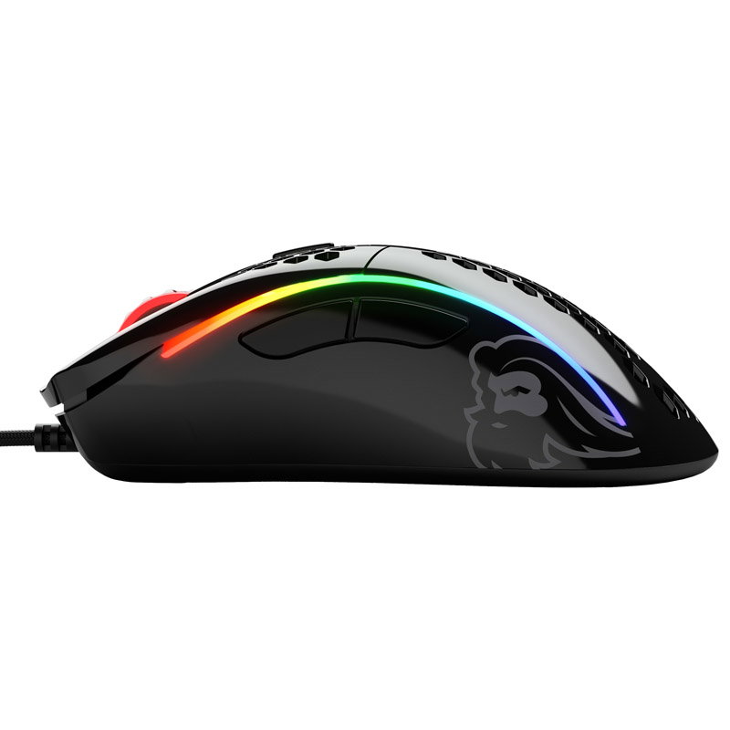 Glorious Model D Gaming-mouse - black, glossy + mousepad - XL