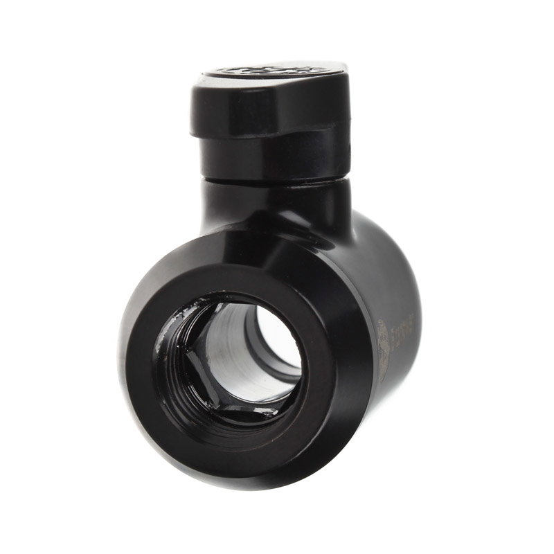 Bitspower Absperrhahn 2x IG 1/4 inches, blacker Griff - matte black