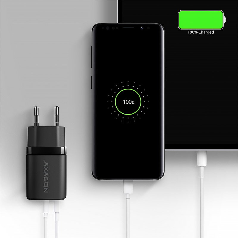 AXAGON ACU-PQ20 wall charger QC3.0/AFC/FCP + PD type-C, 20 W - black