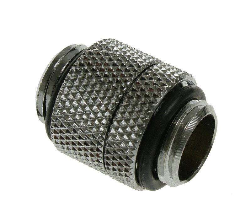 Bitspower Adapter gerade G1/4 inches AG auf G1/4 inches AG - drehbar, silver glossy