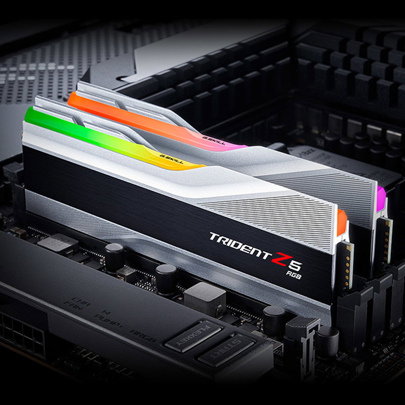 G.Skill Trident Z5 RGB, DDR5-6400, CL32, Intel XMP 3.0 - 32 GB Dual-Kit, silver