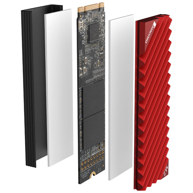 Jonsbo M.2-3 M.2 SSD Khlkrper - red