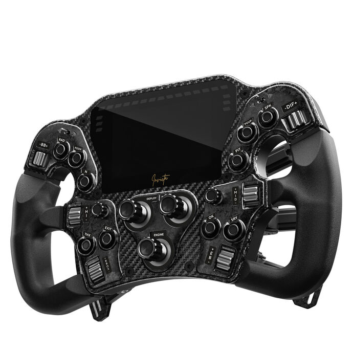Asetek SimSports Invicta Formula Lenkrad, 4,3-inches-LCD, USB-C - Black on Black Edition