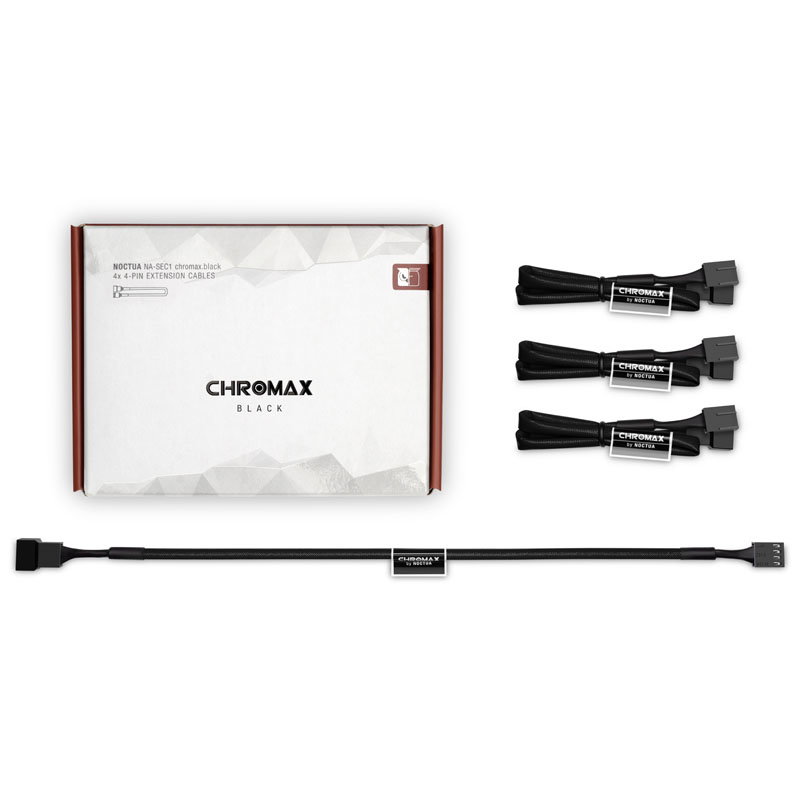 Noctua NA-SEC1 chromax.black fan-Verlngerungscableset - black, 30 cm