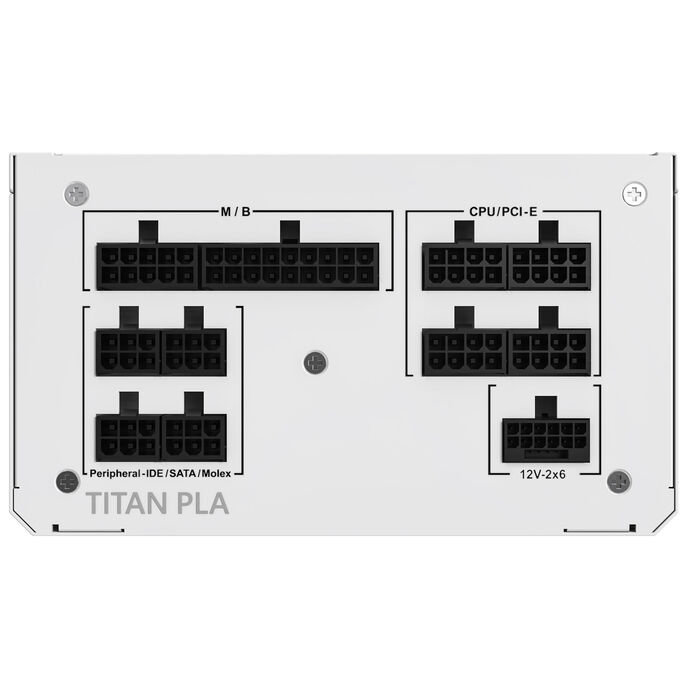 Montech Titan PLA 750W - 80 PLUS & Cybenetics Platinum, modular, PCIe 5.1 - 750 Watt, white