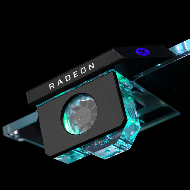 EK Water Blocks EK-Quantum Scalar Flowmeter Top-To-Bottom D-RGB - black