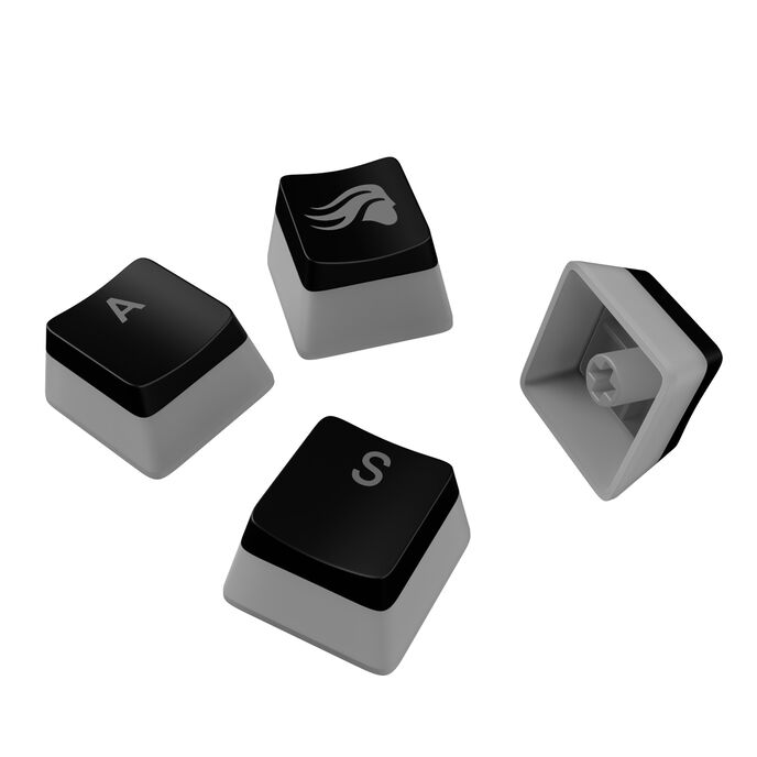 Glorious Aura V3 Keycaps, ANSI Layout (US), PBT, Doubleshot - black