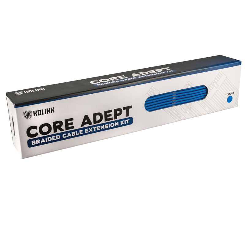 Kolink Core Adept Braided Cable Extension Kit - Blue