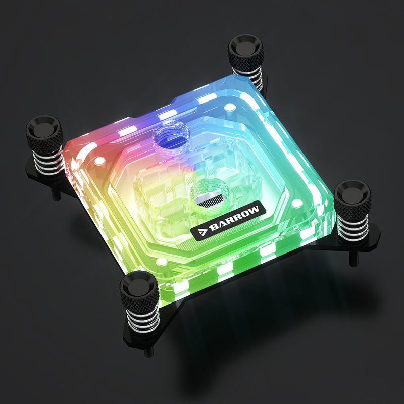 Barrow Intel CPU Wasserblock RGB, Acryl - black