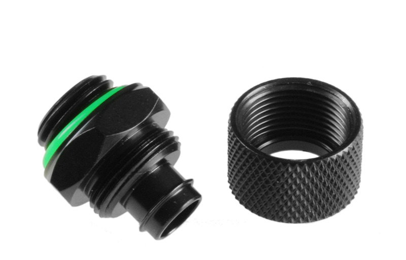 Bitspower Anschluss gerade G1/4 inches AG auf 11/8mm - black matte
