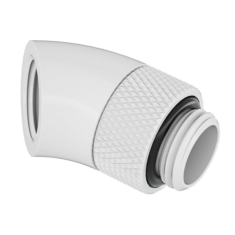 Barrow Adapter 45 Grad G1/4 inches AG auf G1/4 inches IG - drehbar, white
