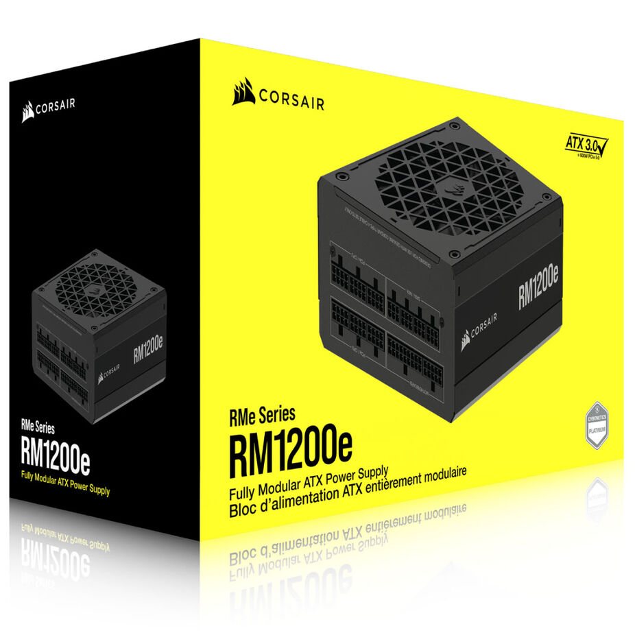 Corsair RMe Series RM1200e 80 PLUS gold power supply, modular, ATX 3.1, PCIe 5.1 - 1200 Watt