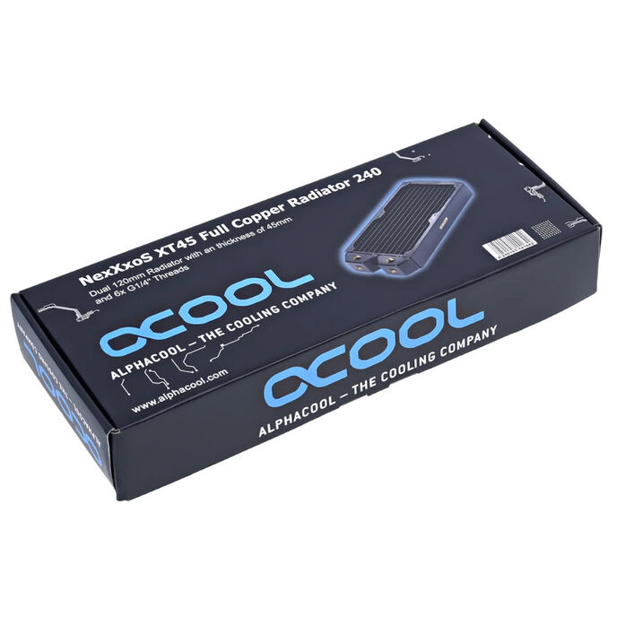 Alphacool NexXxoS XT45 Full Copper Radiator 240mm, black