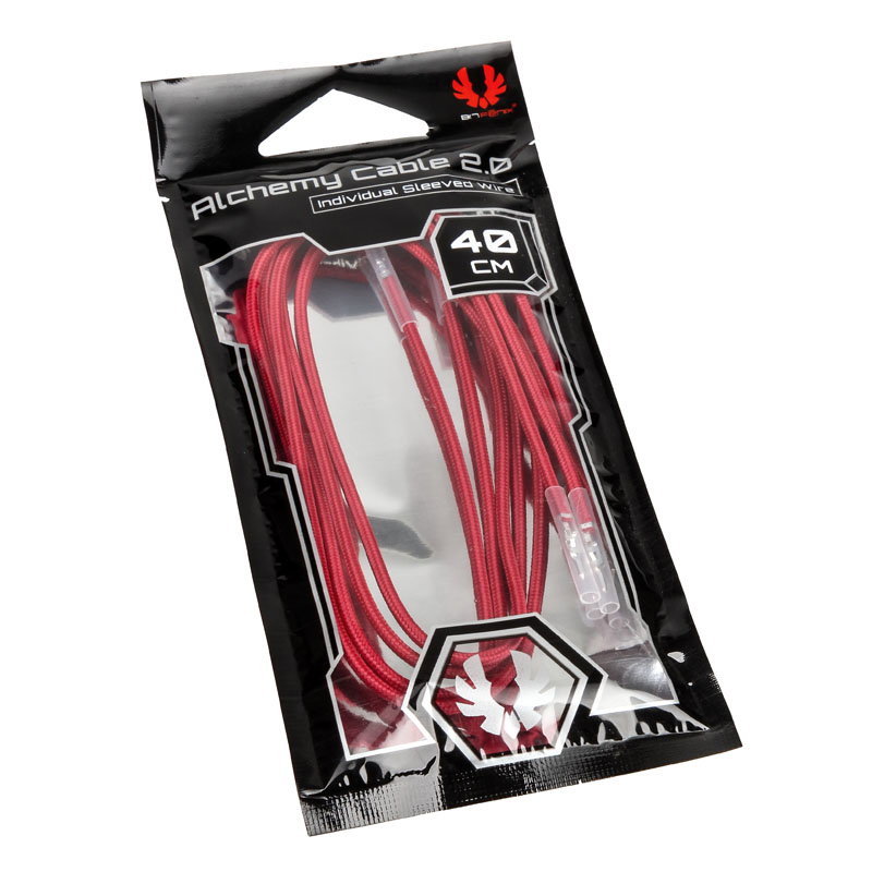 BitFenix Alchemy 2.0 PSU Cable, 5x 40cm - red