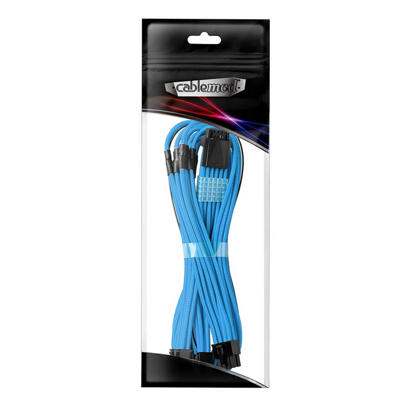 CableMod C-Series PRO ModMesh 12VHPWR to 3x PCI-e cable for Corsair - 60cm, light blue