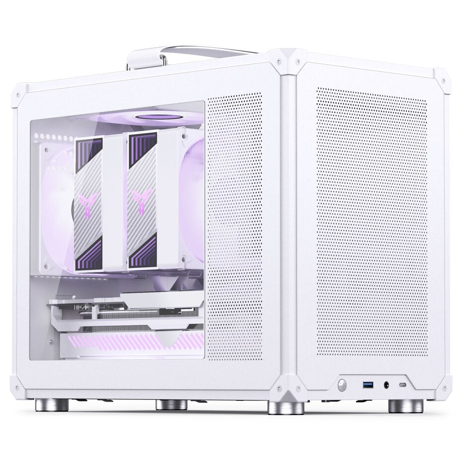 Jonsbo C6 MAX PC-case, Mini-case, Micro-ATX, Tempered Glass - white