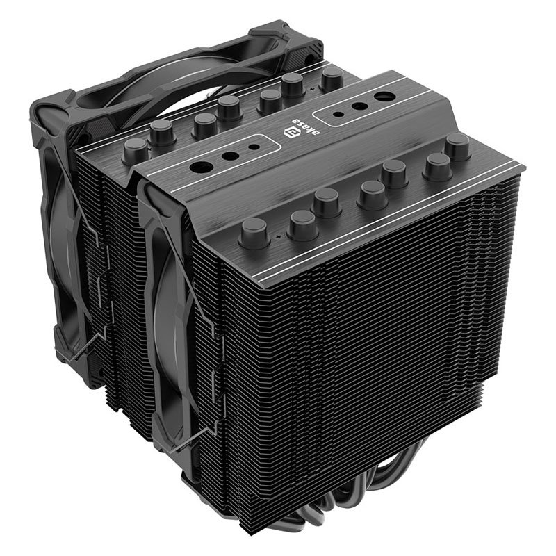 Akasa Soho H7 Dual Tower CPU-cooler, ARGB - 120 mm, black