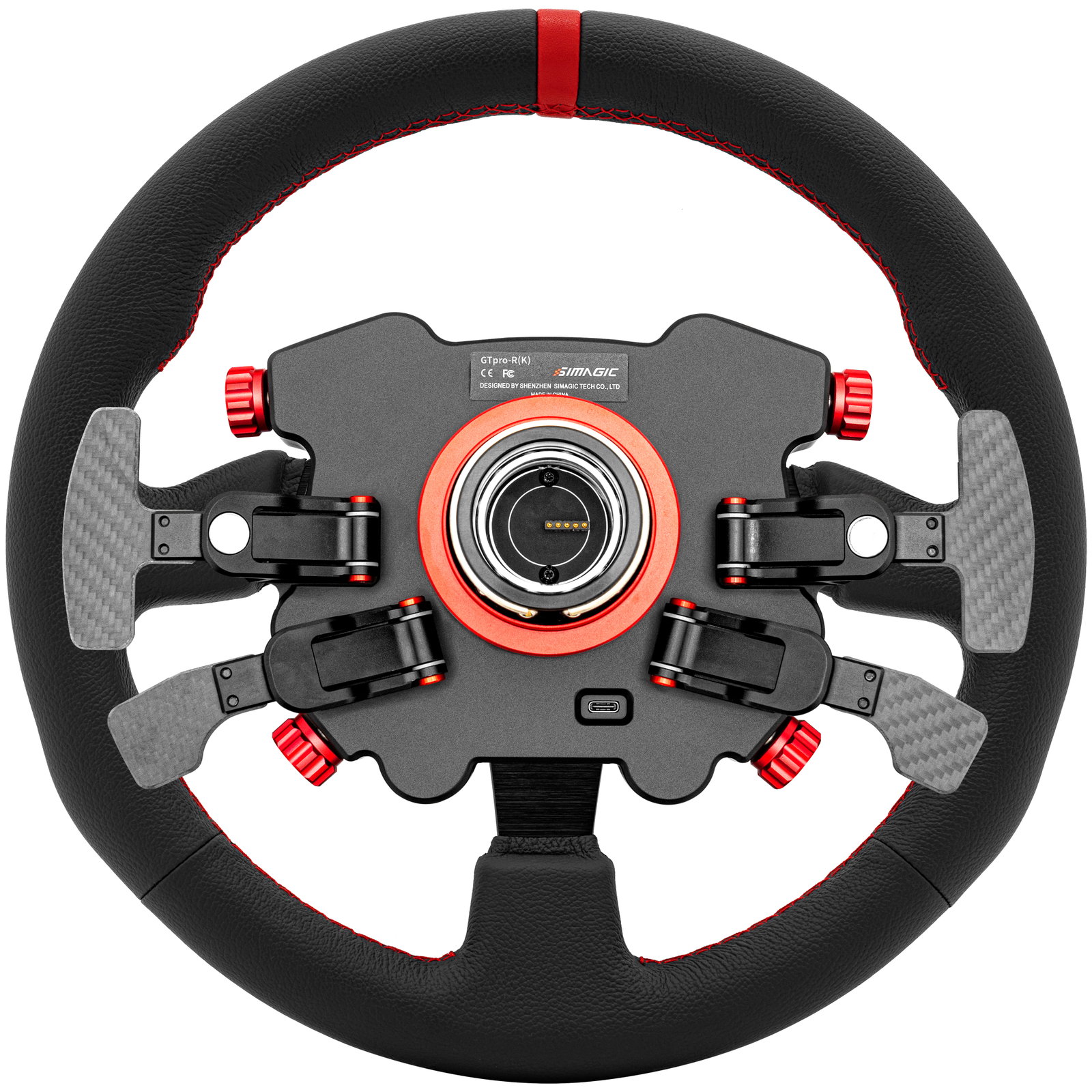 Simagic GT Pro R Lenkrad + Pro HUB/Knob - Leder